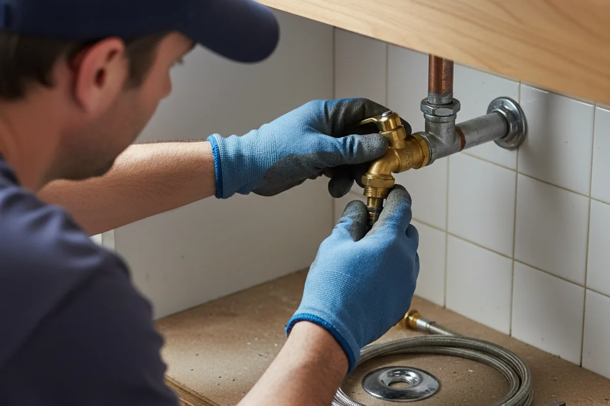 Shutoff valve and fitting work during Faucet and Fixture Repair in Albia